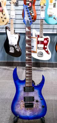 Ibanez - RG Neck-Thru Electric Guitar - Blue Lagoon Burst Flat 2